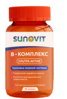 B-Комплекс Ультра Актив (B-Complex Ultra Active), SUNOVIT, 60 капсул