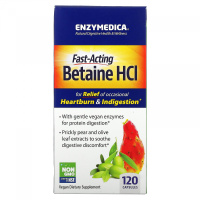 Бетаин Аш Хлор (Betaine HCL), Enzymedica, 120 капсул