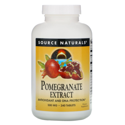 Экстракт граната (Pomegranate Extract) 500 мг, Source Naturals, 240 таблеток