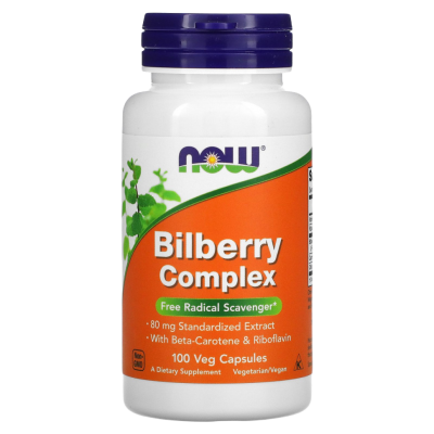 Комплекс Черники Нау Фудс (Bilberry Complex Now Foods), 100 капсул