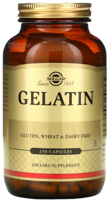 Желатин (Gelatin), SOLGAR, 250 капсул