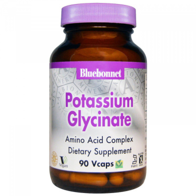 Bluebonnet Nutrition Potassium Glycinate 90 вегетарианских капсул