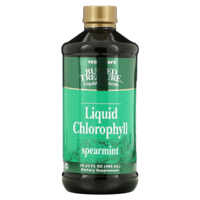 Жидкий Хлорофилл (Liquid Chlorophyll) мята, Buried Treasure, 480 мл