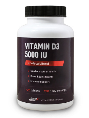 Витамин D3 /Vitamin D3 5000 IU (Protein Company) ваниль, 120 таблеток