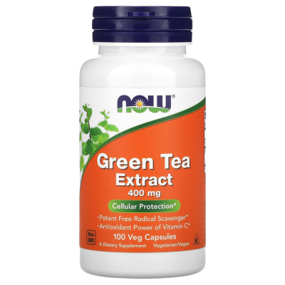 Экстракт зеленого чая Нау Фудс (Green Tea Extract Now Foods), 400 мг, 100 капсул