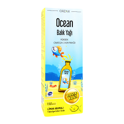 Рыбий жир Омега-3 (Ocean fish oil syrup Оmega-3 limon) со вкусом лимона, ORZAX, 150 мл